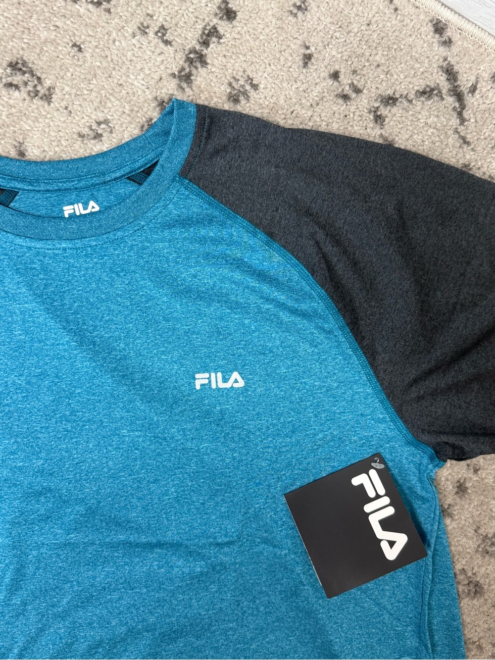 NWT FILA Men's Blue Raglan Athletic Shirt